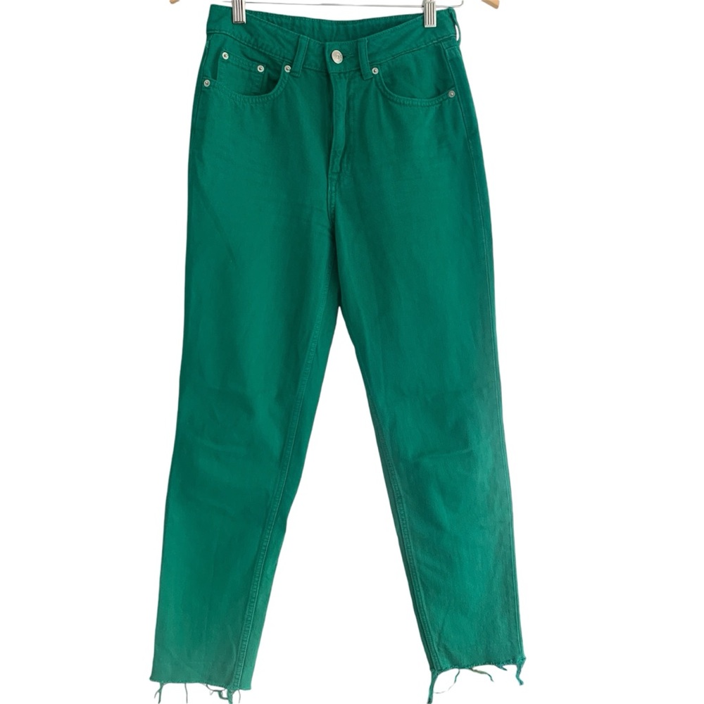 Divided High Waist Green Jeans